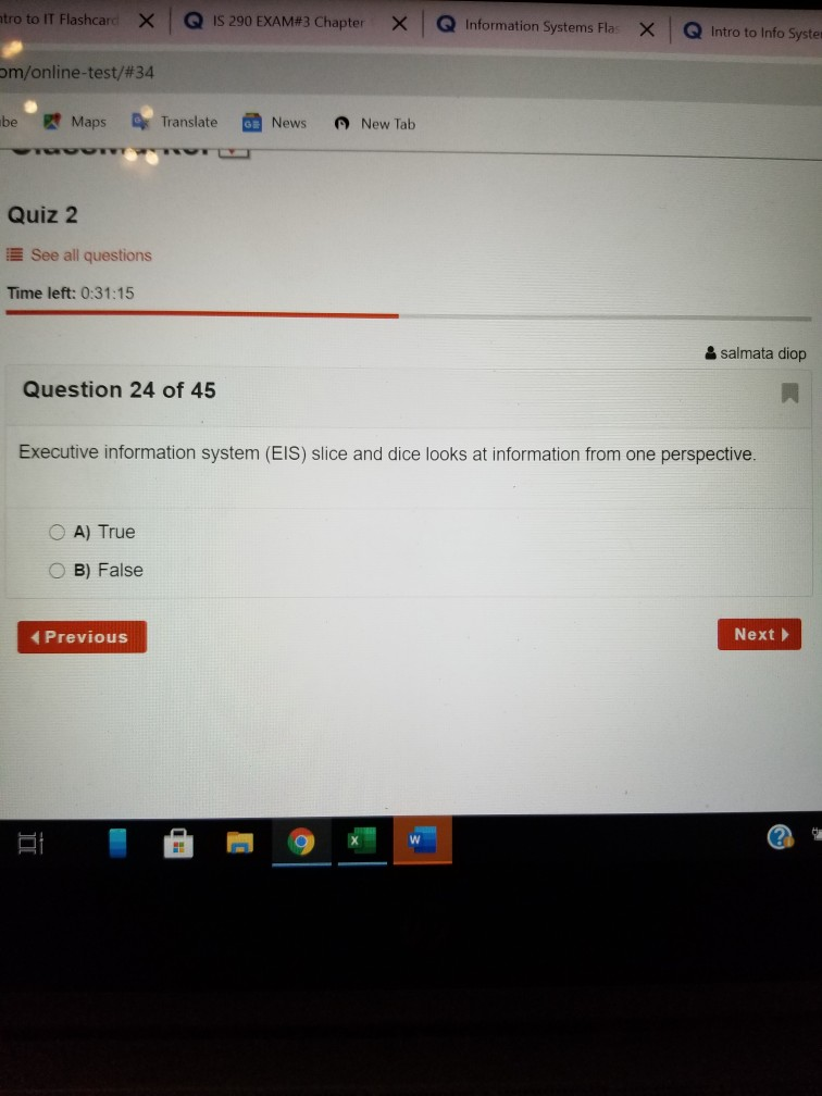 the answer only no explanation needed Ch 2 Intro