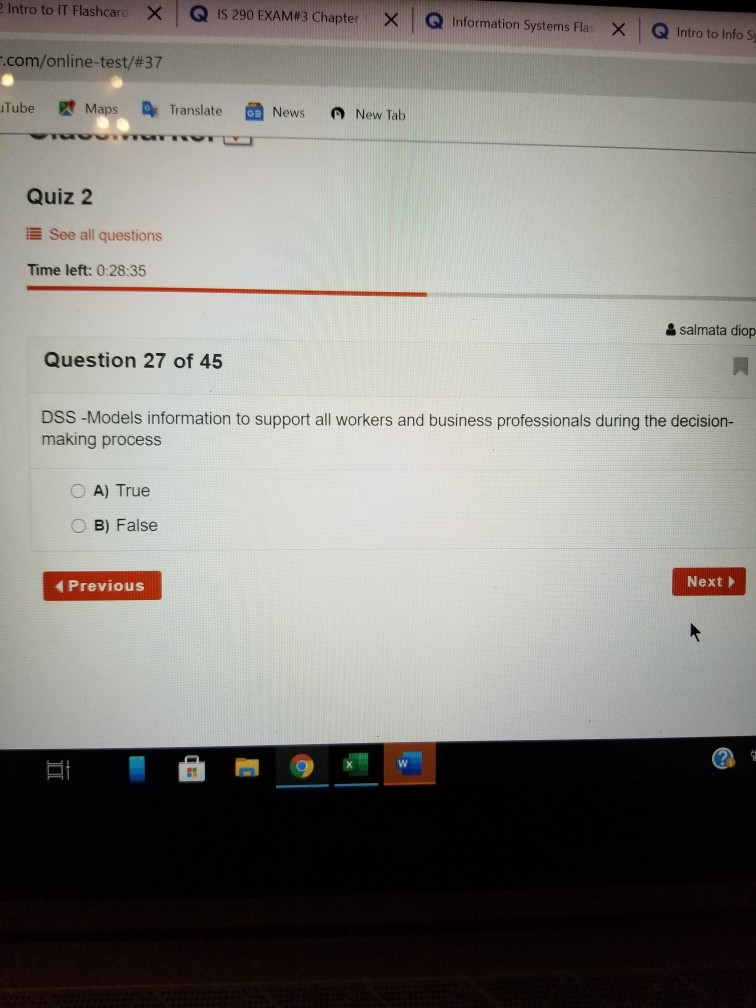 the answer only no explanation needed Ch 2 Intro