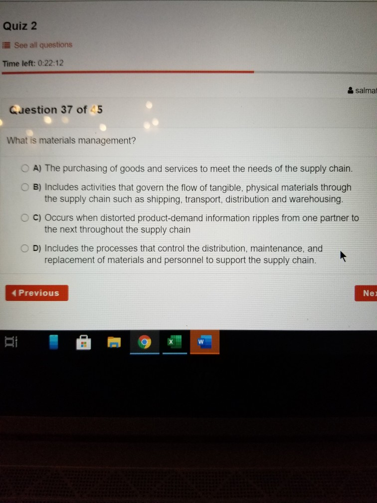 the answer only no explanation needed Ch 2 Intro