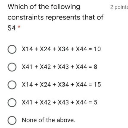 The initial transportation cost 2 points is *