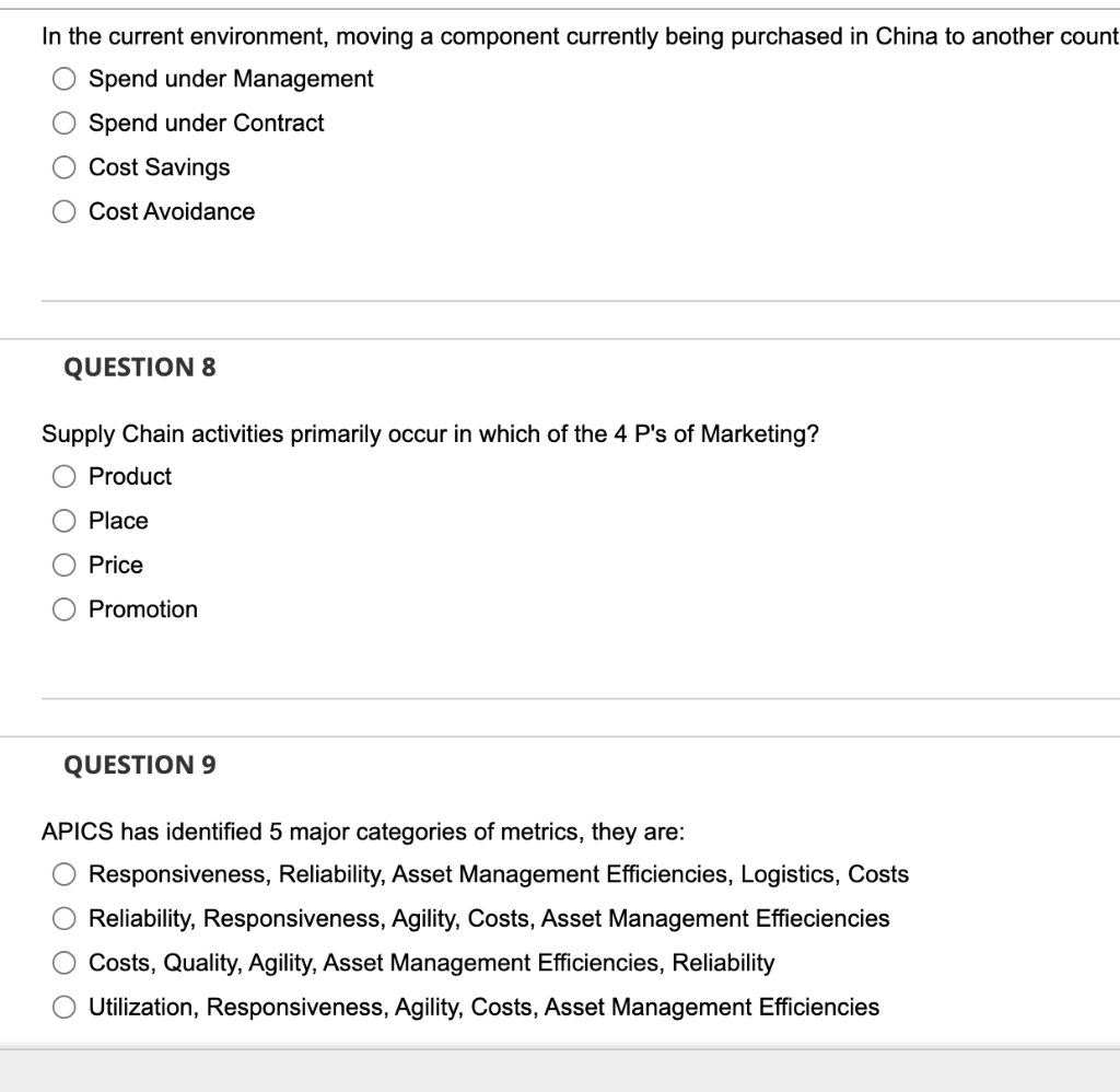 In the current environment, moving a component