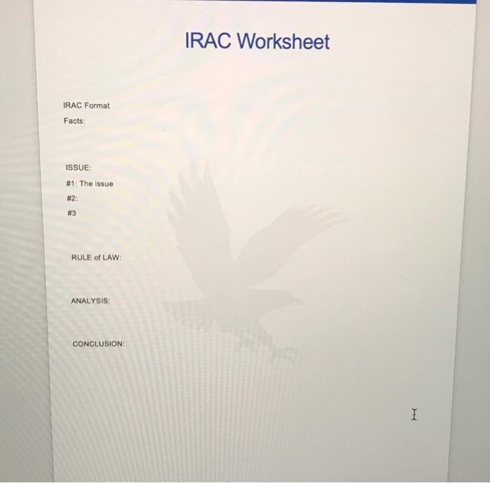 Please complete the following case study using