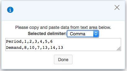 Given the following data, use least-squares