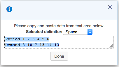 Given the following data, use least-squares