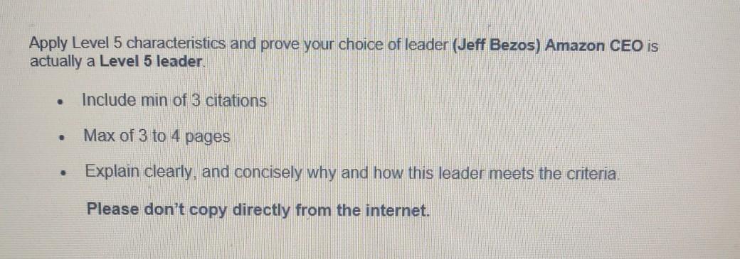 I have attached the meaning of level 5 leader