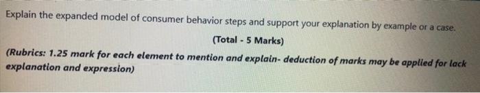 Explain the expanded model of consumer behavior