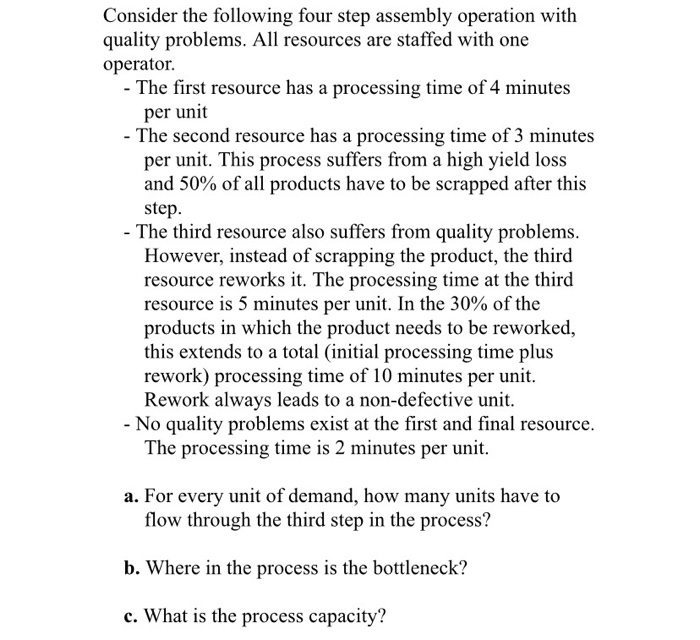 a to c please Consider the following four step