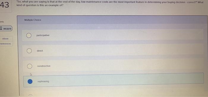 43 "So what you are saying is that at the end of