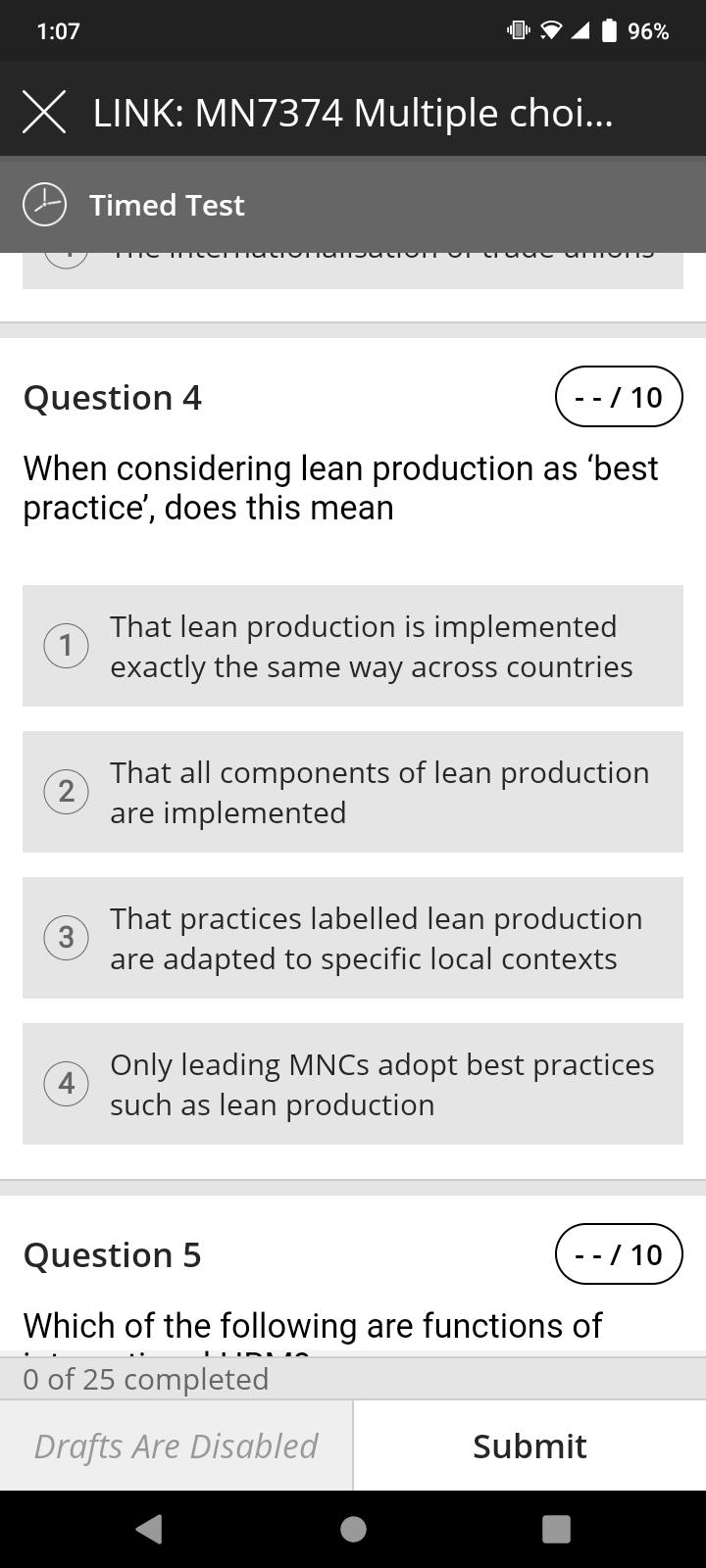 1:07 96% X LINK: MN7374 Multiple choi... Timed