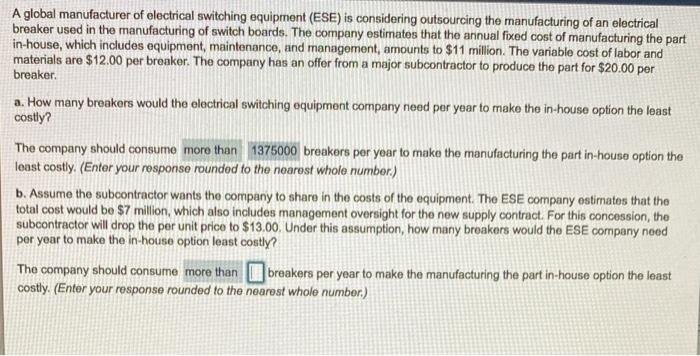 A global manufacturer of electrical switching