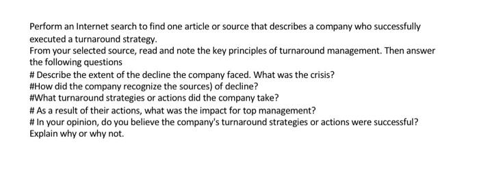 Perform an Internet search to find one article or