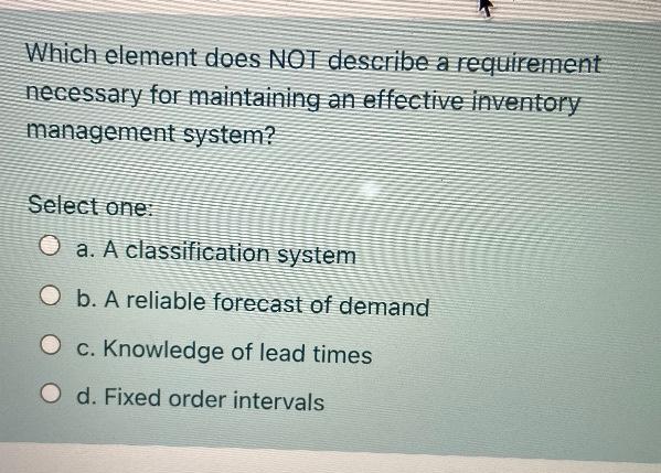 Which element does NOT describe a requirement