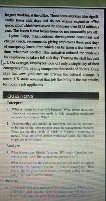 Part C: Human Resources (30 marks) Read the Case