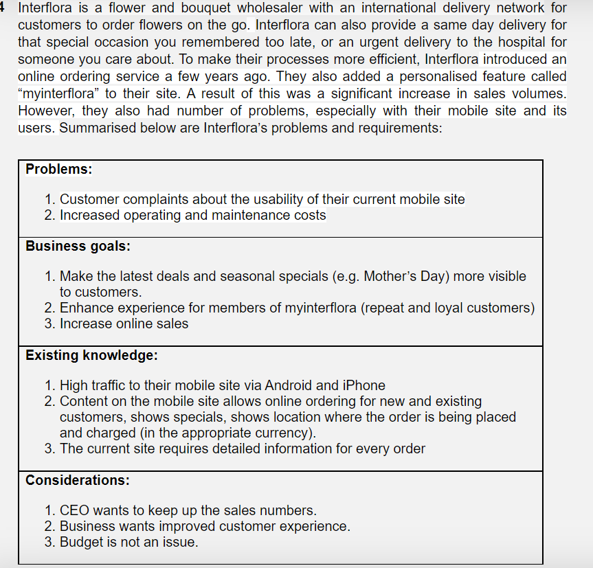 (A) Given the scenario, identify an appropriate
