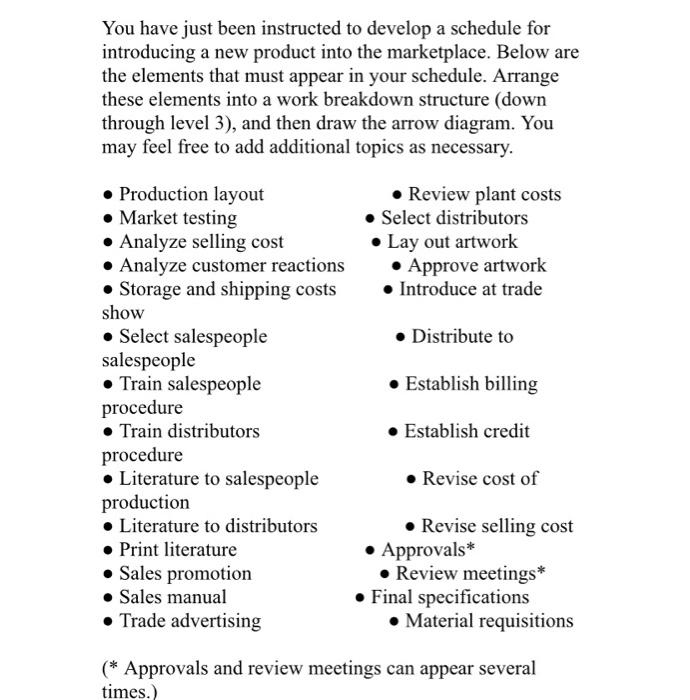 You have just been instructed to develop a