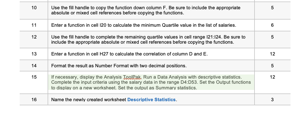 Starts from steps 10, please type in functions in