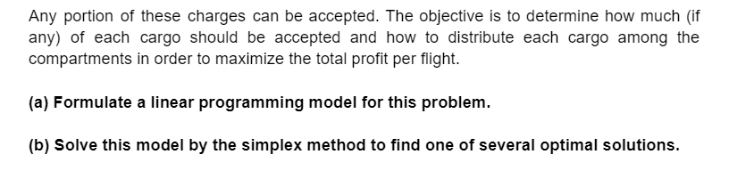 3.4-13.* A cargo plane has three compartments for