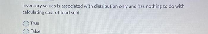 Inventory values is associated with distribution