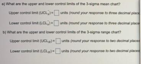 Refer to the table factors for Computing Control