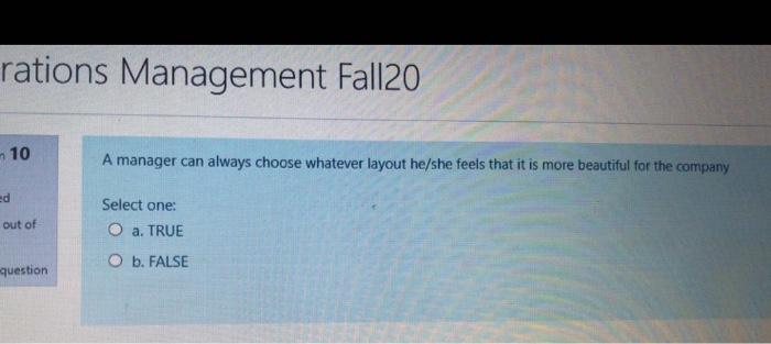 rations Management Fall20 10 A manager can always