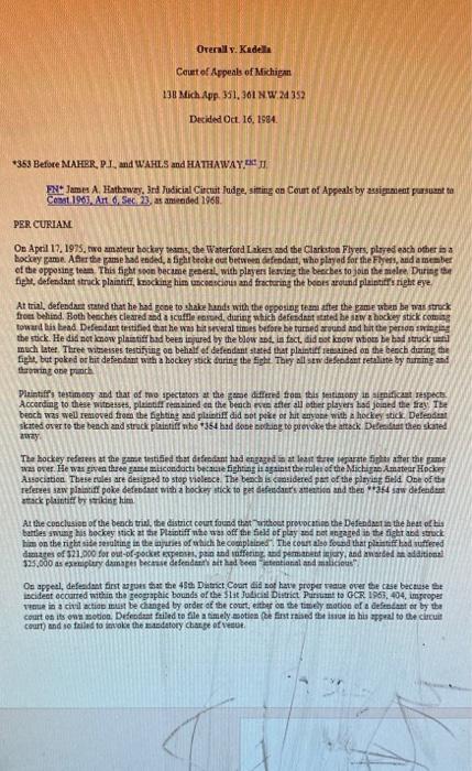 Oreally. Kadella Court of Appeals of Michigan 138