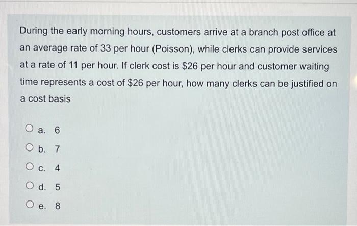 Customers arrive at a video rental desk at the