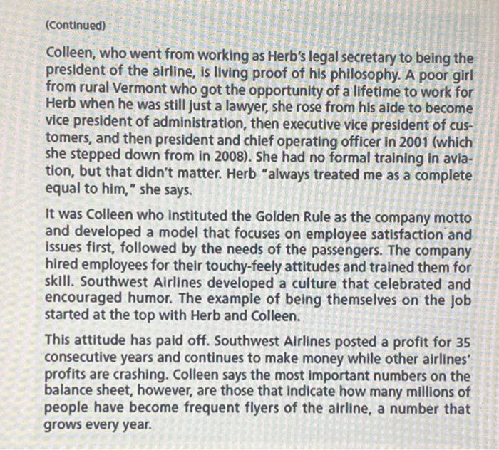 Q.1 . If one can describe the overall leadership