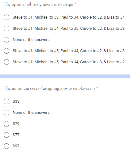 Use the Assignment Model (Hungarian Method) to
