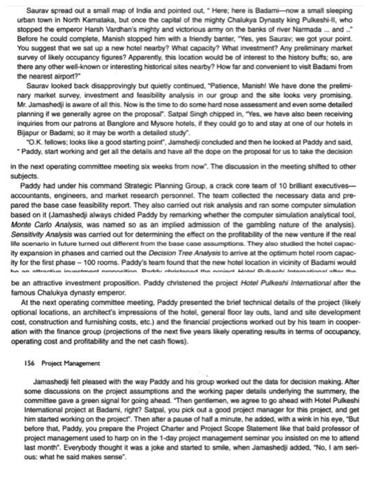 THE PROJECT SCOPE STATEMENT AND WORK BREAKDOWN