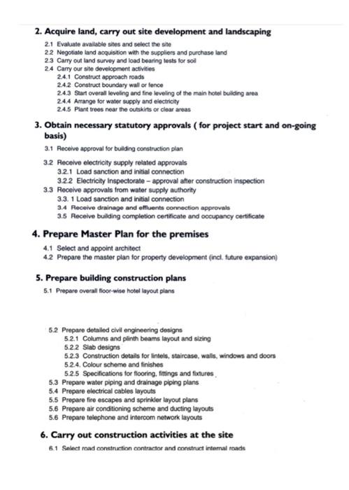 THE PROJECT SCOPE STATEMENT AND WORK BREAKDOWN