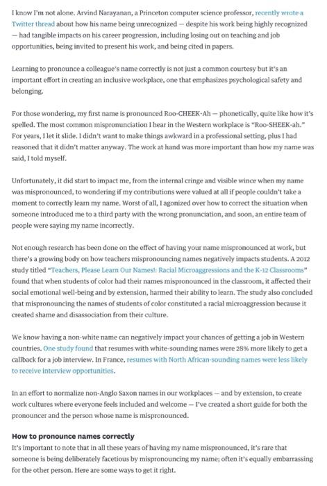 Assignment Questions (from the article below):