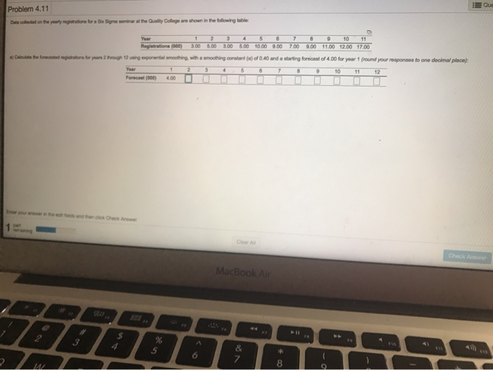 data collected on the yearly Registrations for a
