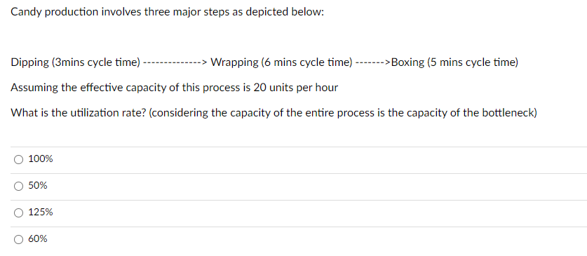 Candy production involves three major steps as