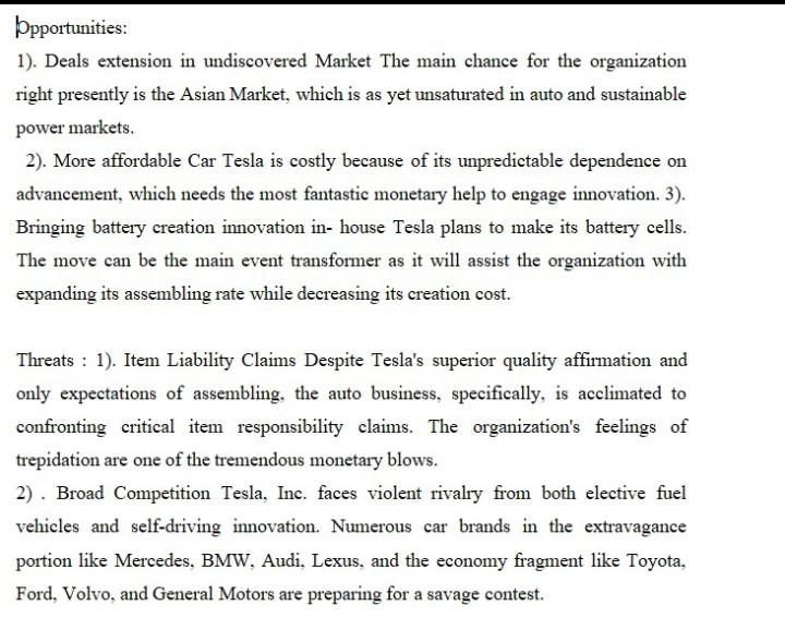 Compare the two SWOT analysis and explain what is