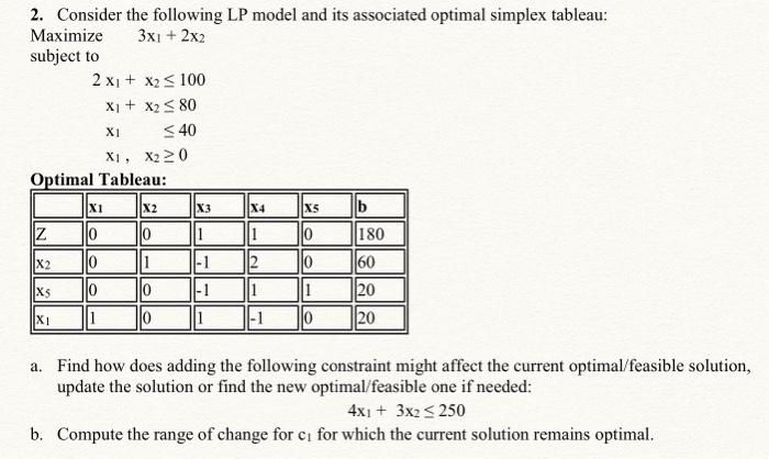 please show all steps 2. Consider the following
