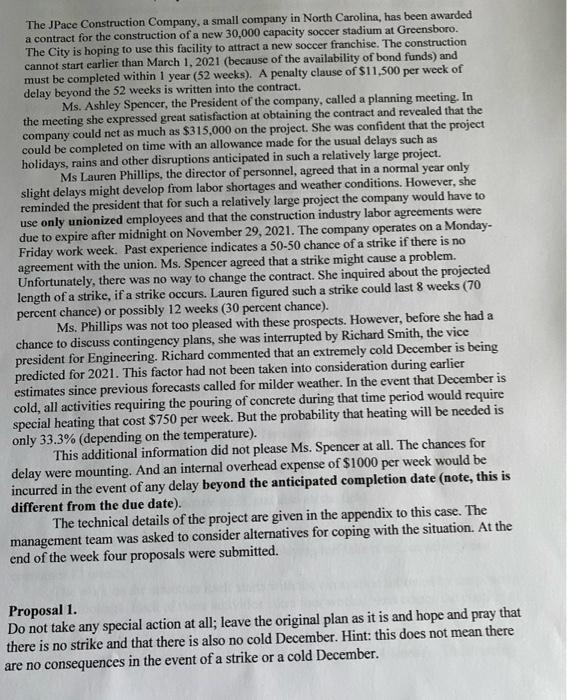 This is a project management question. Please,