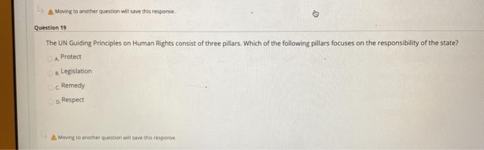 4. Moving to another question will save this