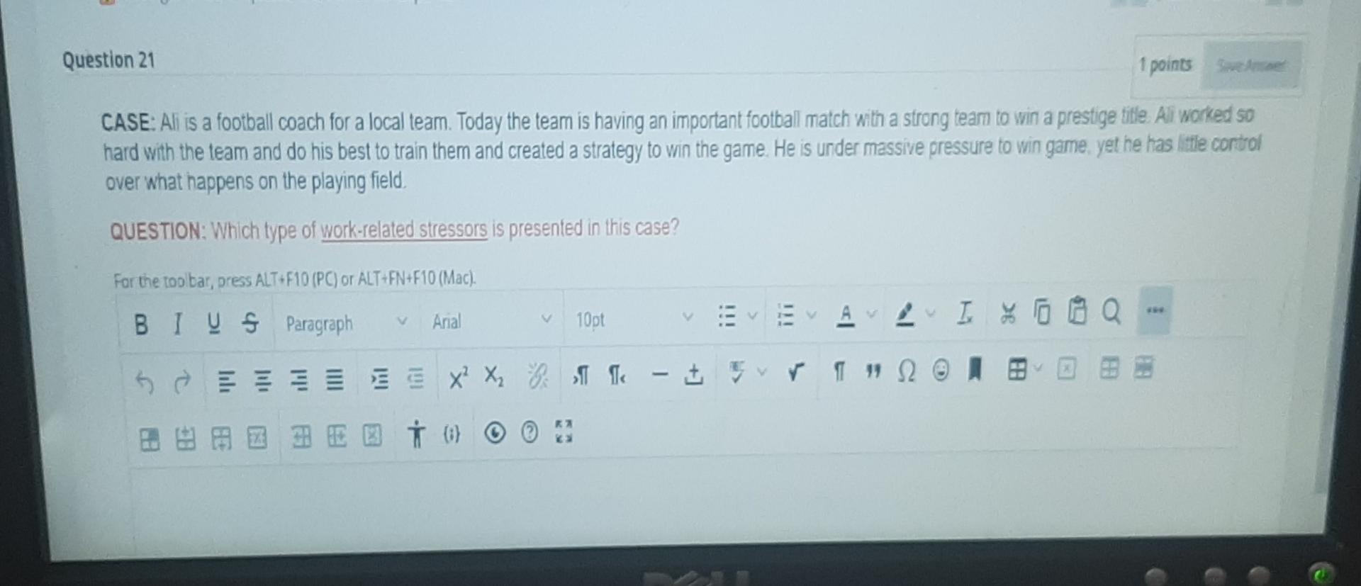 q21 only short answer Question 21 1 points Sem