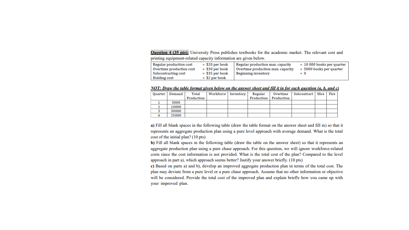 Please solve Question C Question 4 (35 pts):