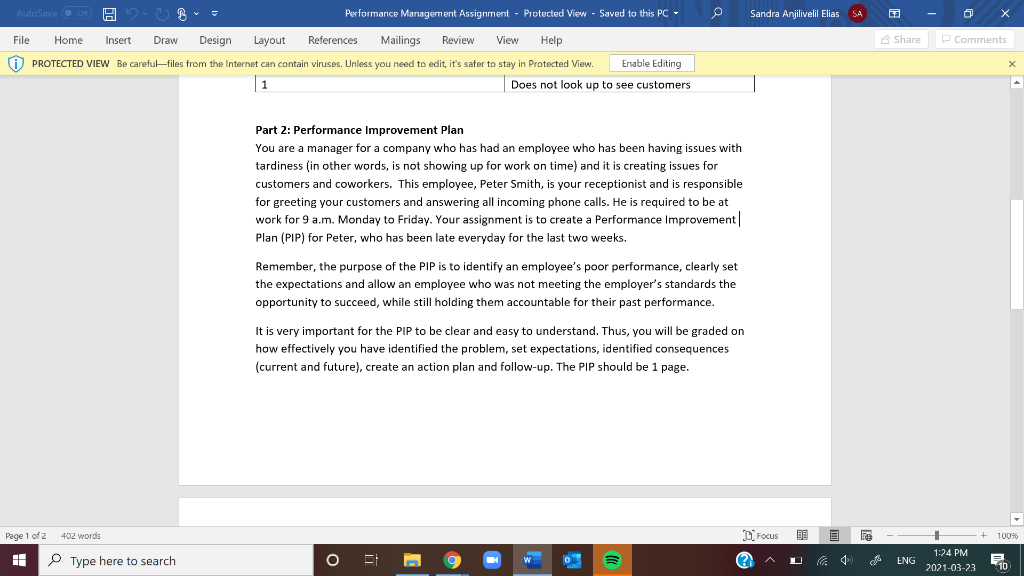 AutoSave Performance Management Assignment -