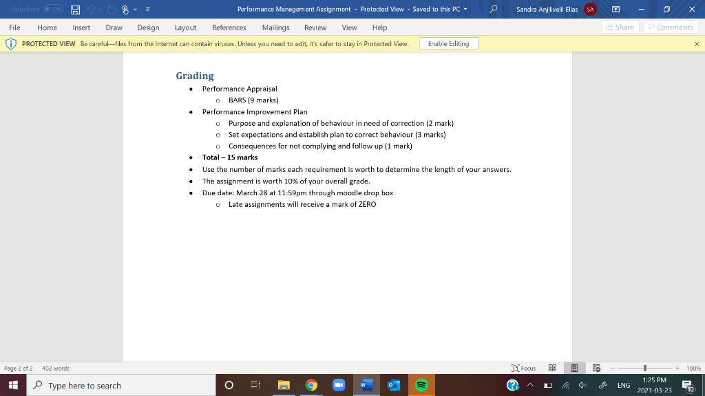 AutoSave Performance Management Assignment -