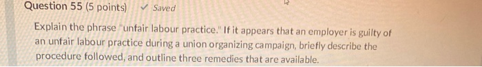 Question 55 (5 points) Saved Explain the phrase