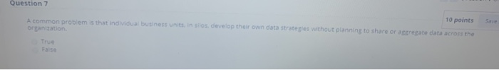 Question 7 A common problem is that individus