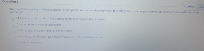 Question 7 A common problem is that individus