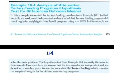 Example 10.4 Analysis of Alternative