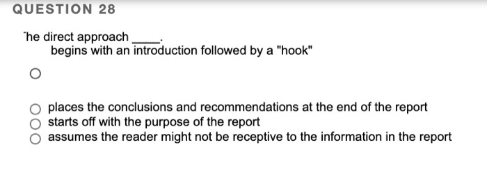 QUESTION 11 What are the three steps in preparing