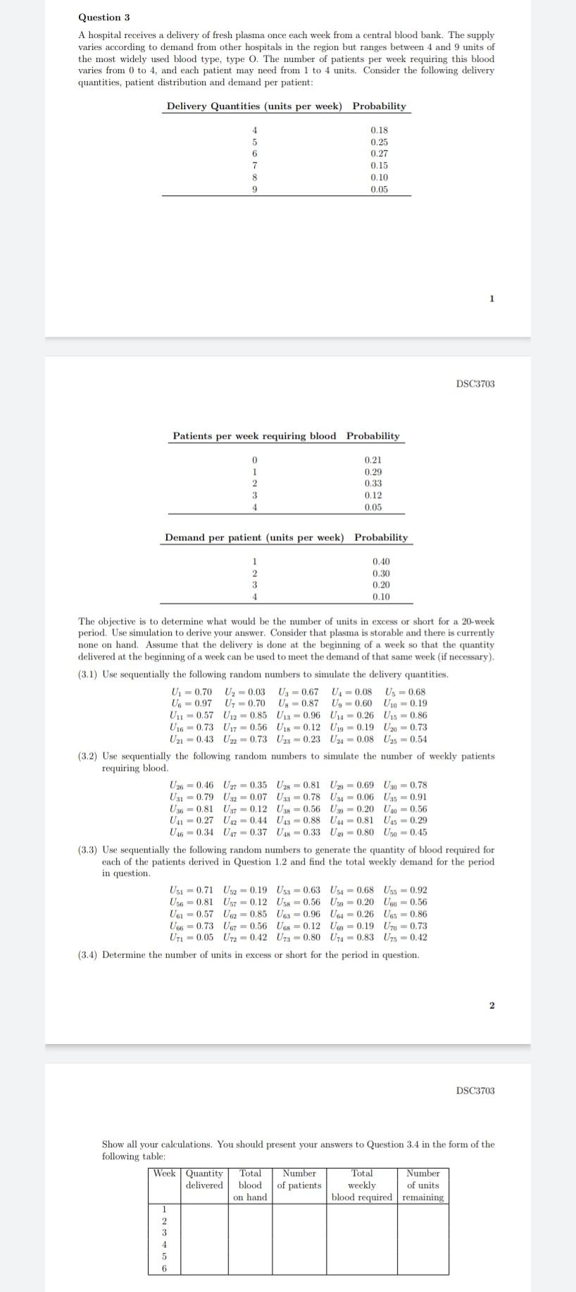 This is a Simulation problem, can I please get