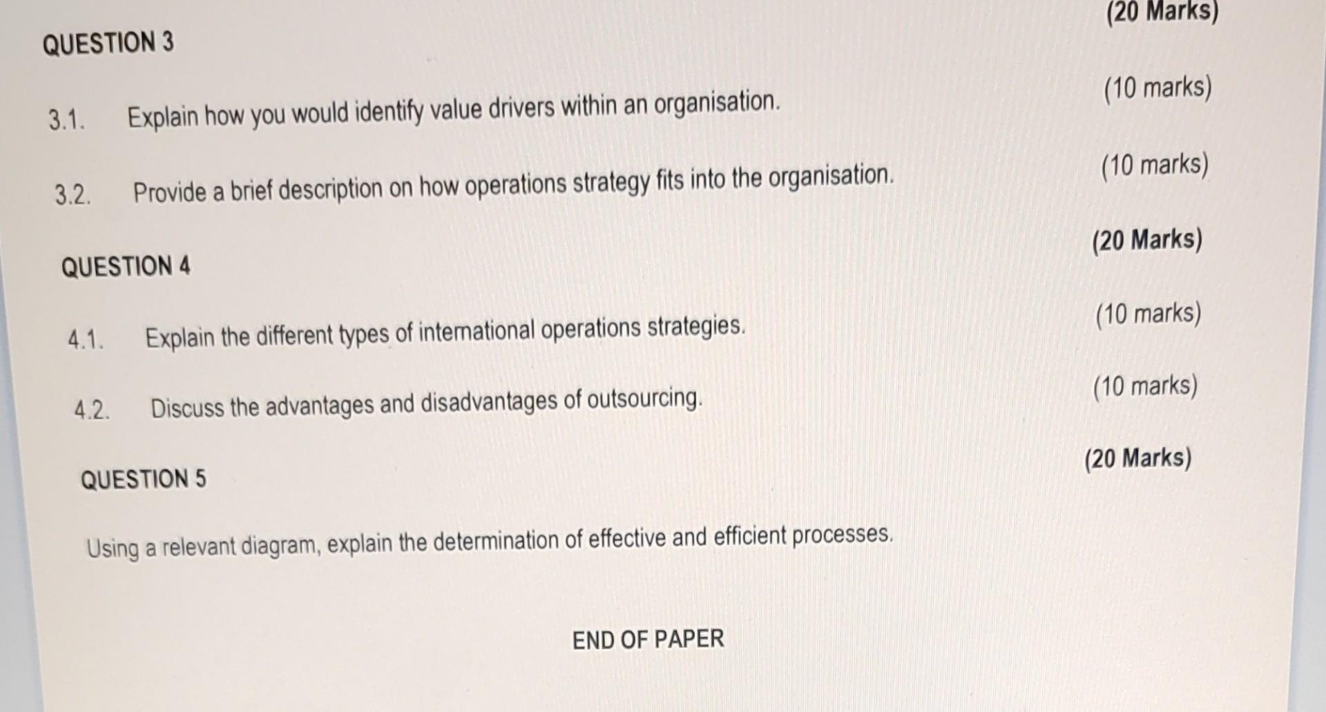 QUESTION 3 3.1. Explain how you would identify