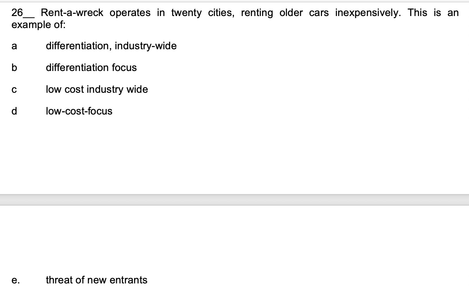 26 Rent-a-wreck operates in twenty cities,