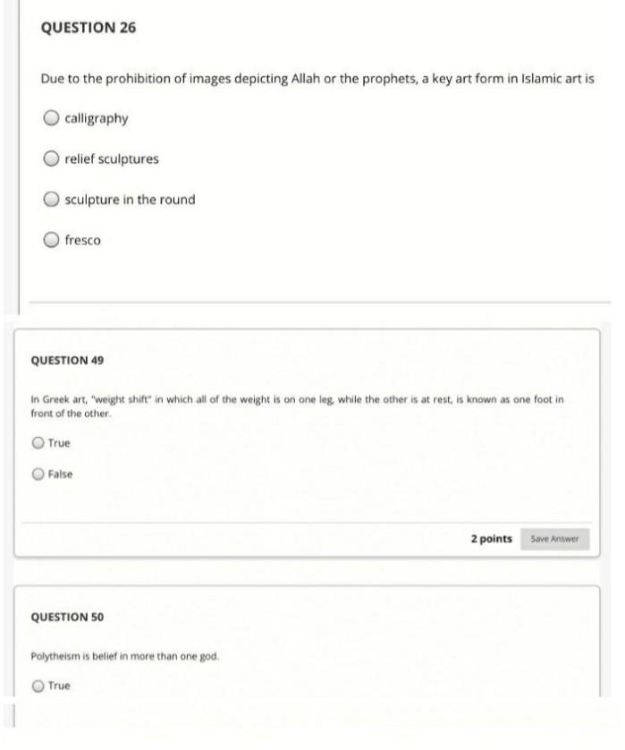 Answer the following the question. Subject: Art